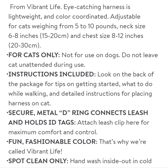 New harness and leash combo, for cats 5-10 lbs - Picture 5 of 7